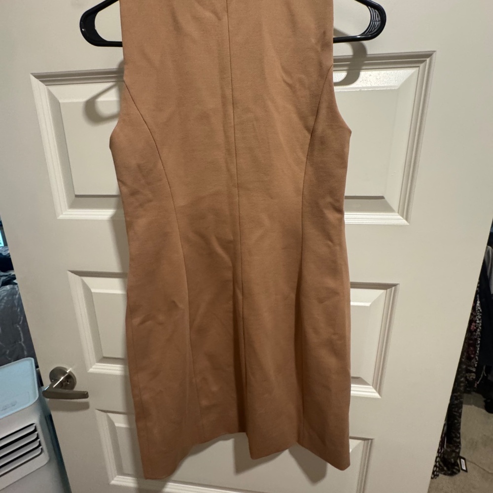 Spanx Tan Vest Mini Dress – Sleeveless Blazer - Picture 5 of 7